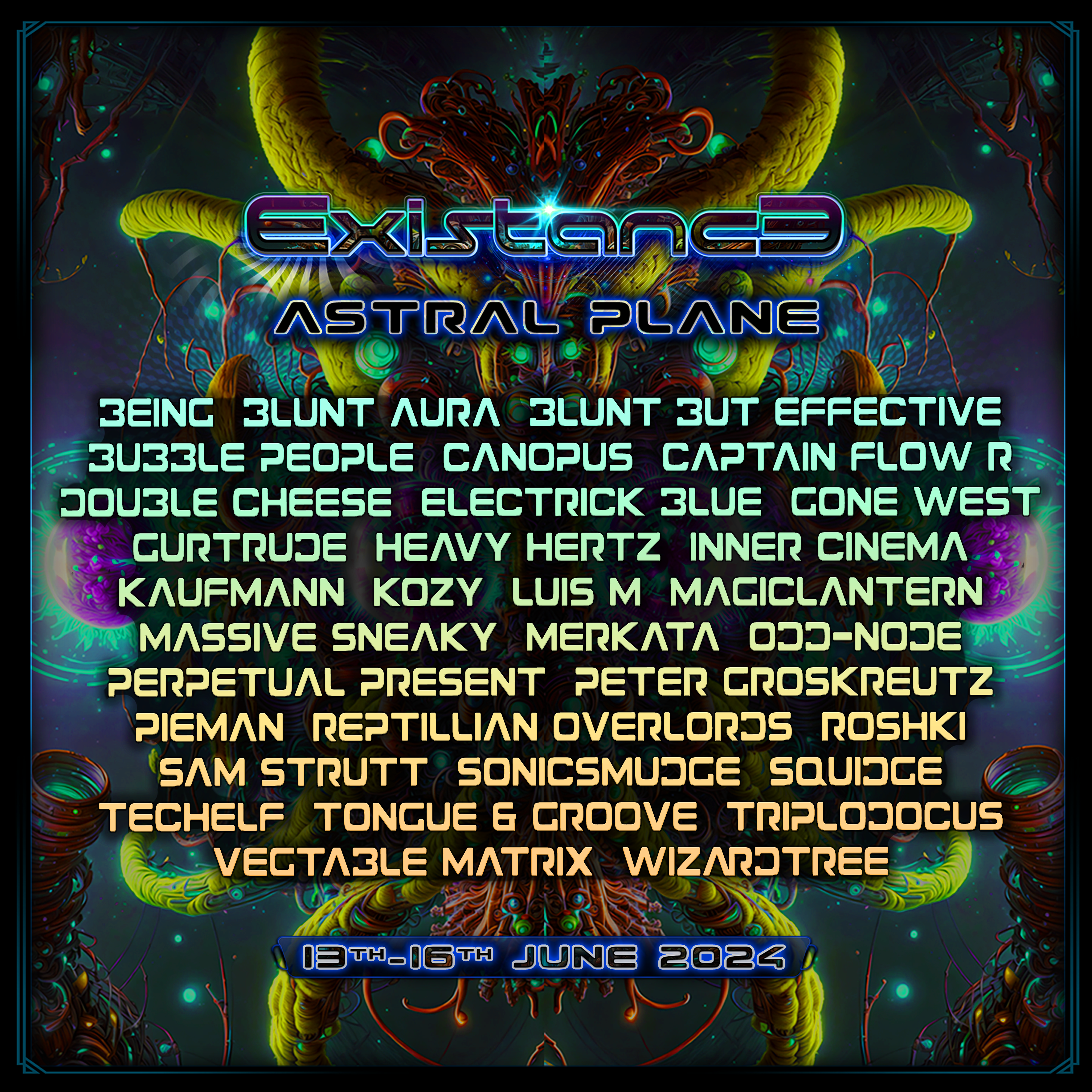 Existance 2024 Astral Plane lineup